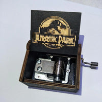 HKM-501523 Jurassic Park Hand Crank Wooden Music Box - Customizable Gift with Unique Design