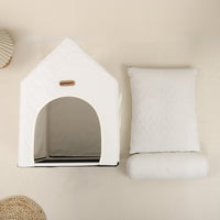 HKM-501523 Universal Four Seasons Cat and Dog Room - Cozy Pet Bed in White and Blue, for Pets 2-6kg (55x38x48cm)