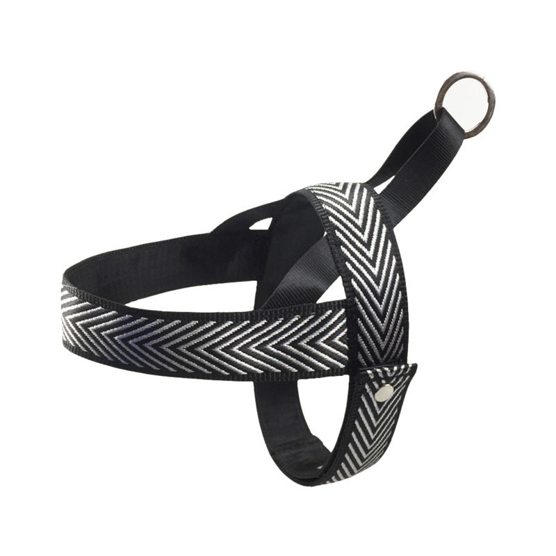 HKM-501715 Adjustable Nylon Dog Chest Strap for All Sizes - Comfortable & Casual Design