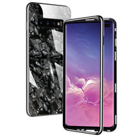 HKM-501779 Galvanized Mobile Phone Protective Cover with Glass Texture and Simple Solid Color Design