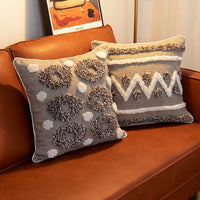HKM-501971 Tufted Cotton Linen Waist Pillow for Sofa and Bed Use