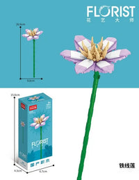 HKM-502163 Mini Bricks Artificial Flower Daffodil Building Blocks Set for Ages 5-7