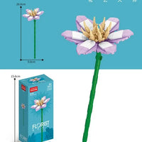 HKM-502163 Mini Bricks Artificial Flower Daffodil Building Blocks Set for Ages 5-7
