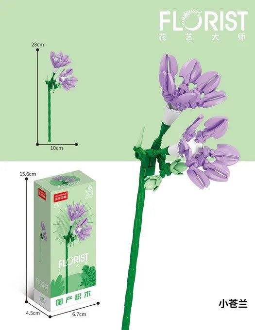 Mini Bricks Artificial Flower Daffodil Building Blocks Set for Ages 5-7