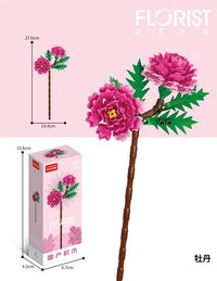 HKM-502163 Mini Bricks Artificial Flower Daffodil Building Blocks Set for Ages 5-7