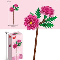 HKM-502163 Mini Bricks Artificial Flower Daffodil Building Blocks Set for Ages 5-7