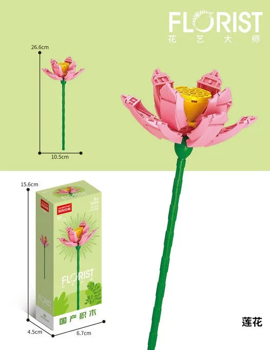 Mini Bricks Artificial Flower Daffodil Building Blocks Set for Ages 5-7