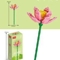 HKM-502163 Mini Bricks Artificial Flower Daffodil Building Blocks Set for Ages 5-7