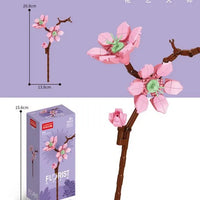 HKM-502163 Mini Bricks Artificial Flower Daffodil Building Blocks Set for Ages 5-7