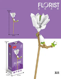 HKM-502163 Mini Bricks Artificial Flower Daffodil Building Blocks Set for Ages 5-7