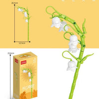 HKM-502163 Mini Bricks Artificial Flower Daffodil Building Blocks Set for Ages 5-7