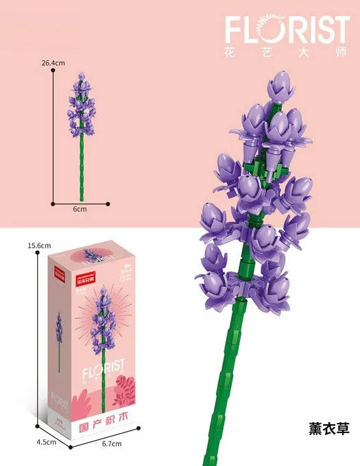 Mini Bricks Artificial Flower Daffodil Building Blocks Set for Ages 5-7