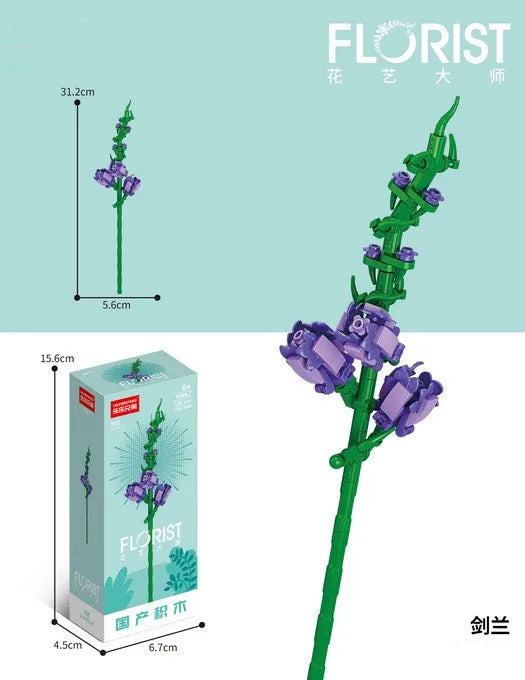 Mini Bricks Artificial Flower Daffodil Building Blocks Set for Ages 5-7