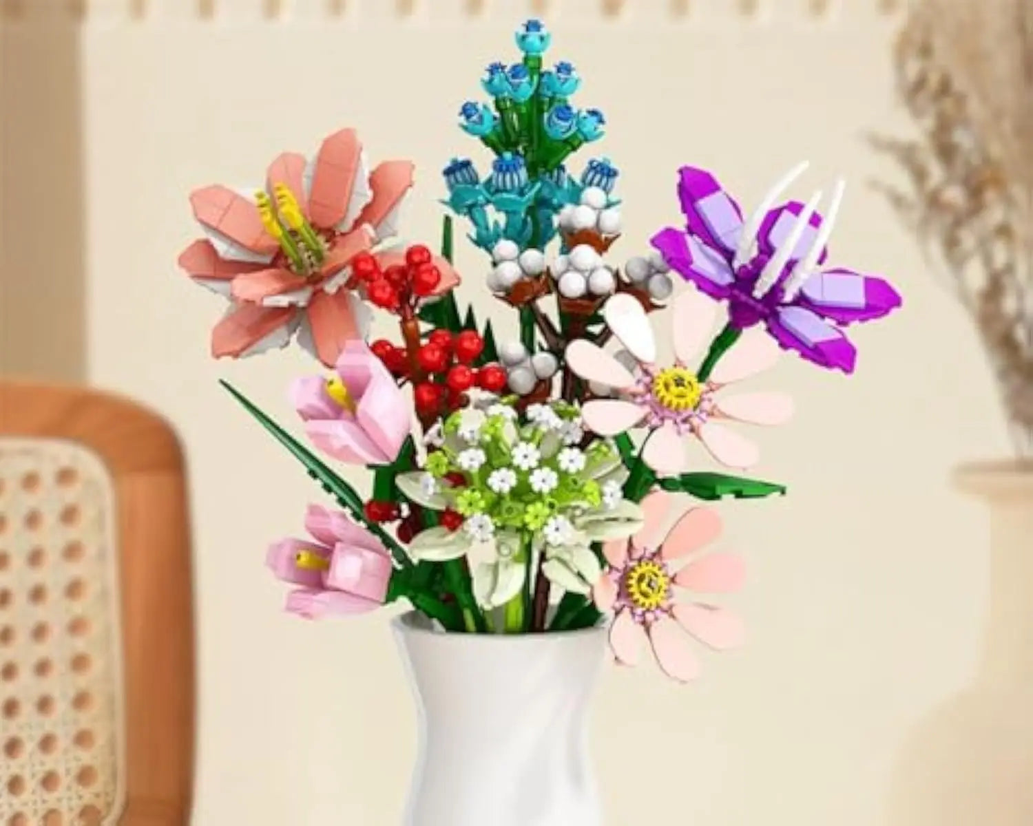 Mini Bricks Artificial Flower Daffodil Building Blocks Set for Ages 5-7