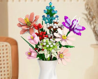 HKM-502163 Mini Bricks Artificial Flower Daffodil Building Blocks Set for Ages 5-7