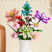 HKM-502163 Mini Bricks Artificial Flower Daffodil Building Blocks Set for Ages 5-7