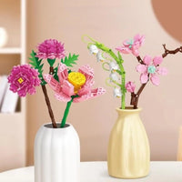 HKM-502163 Mini Bricks Artificial Flower Daffodil Building Blocks Set for Ages 5-7
