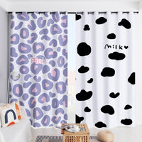 HKM-502227 Windproof and Warm Shading Curtains for Living Room and Bedroom - Modern Stripe, Heart, and Geometric Patterns