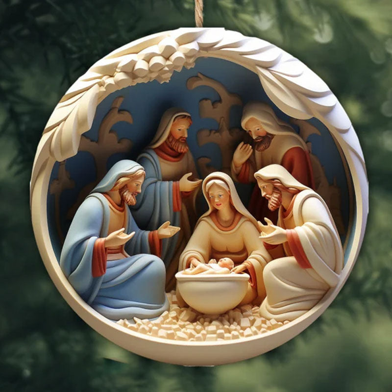 HKM-502291 3D Effect Acrylic Christmas Ornaments - Cartoon Kitty and Snoopy Designs, Various Colors, Wood Material, 7.6cm