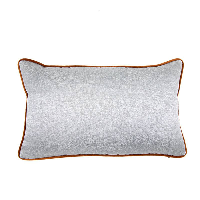 HKM-502483 Solid Color Abstract Plant Pattern Jacquard Pillow Cushion