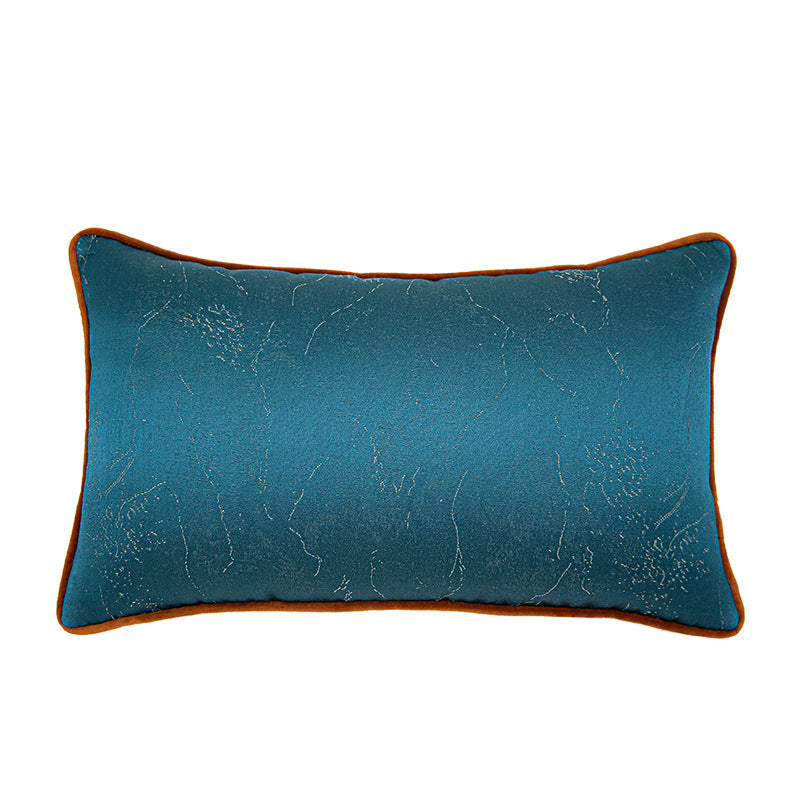 HKM-502483 Solid Color Abstract Plant Pattern Jacquard Pillow Cushion