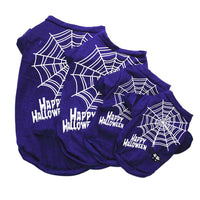 HKM-502547 Cotton Halloween Pumpkin Vest for Dogs - Casual Black and Purple Styles in Multiple Sizes