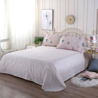HKM-502675 Cotton Cartoon Three-Piece Bedding Set with Floral Design for 1.2m Bed
