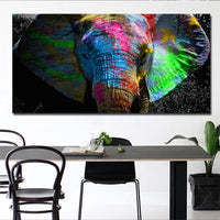 HKM-502675 Spray Painting of Flower Design on Canvas - Eco-Friendly Material, Unframed, Rectangular Shape for Living Room Decor