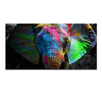 HKM-502675 Spray Painting of Flower Design on Canvas - Eco-Friendly Material, Unframed, Rectangular Shape for Living Room Decor