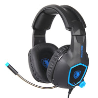 HKM-502739 Gaming Headphones with Microphone - Wired, 3.5mm Plug, Red/Green/Blue, 20Hz-20kHz Frequency Response, Ideal for Computer and Mobile Use