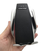 HKM-502739 Intelligent Wireless Charger for Cars - Qi Fast Charging Compatible with iPhone and Samsung Devices