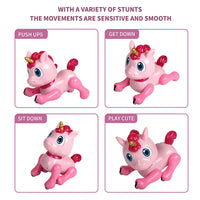 HKM-503251 Interactive Pink Horse RC Robot Toy for Kids – Intelligent Remote Control, Light & Sound Features