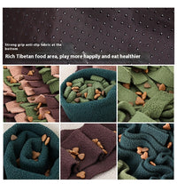 HKM-503315 Extra Large Forest Sniffing Pad for Dogs - Energy-Consuming Anti-Choke Puzzle Mat in Green/Brown