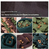 HKM-503315 Extra Large Forest Sniffing Pad for Dogs - Energy-Consuming Anti-Choke Puzzle Mat in Green/Brown