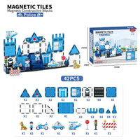 HKM-503315 Magnetic Building Tiles Educational Set for Kids, EN71 ASTM Certified Learning Toy, 7.5cm ABS Plastic