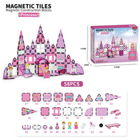 HKM-503315 Magnetic Building Tiles Educational Set for Kids, EN71 ASTM Certified Learning Toy, 7.5cm ABS Plastic