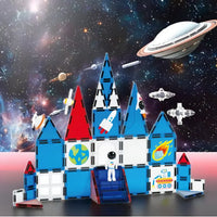 HKM-503315 Magnetic Building Tiles Educational Set for Kids, EN71 ASTM Certified Learning Toy, 7.5cm ABS Plastic