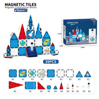 HKM-503315 Magnetic Building Tiles Educational Set for Kids, EN71 ASTM Certified Learning Toy, 7.5cm ABS Plastic