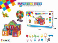 HKM-503315 Magnetic Building Tiles Educational Set for Kids, EN71 ASTM Certified Learning Toy, 7.5cm ABS Plastic