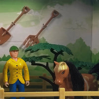 HKM-503635 Kids Toy Horse Farm Set - Includes 4 Horse Figures, Barn, and Accessories - Ages 2 to 4 Years - EPT491097