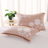 HKM-503635 Three-Layer Blended Gauze Pillow Cover in Various Colors and Prints