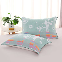 HKM-503635 Three-Layer Blended Gauze Pillow Cover in Various Colors and Prints