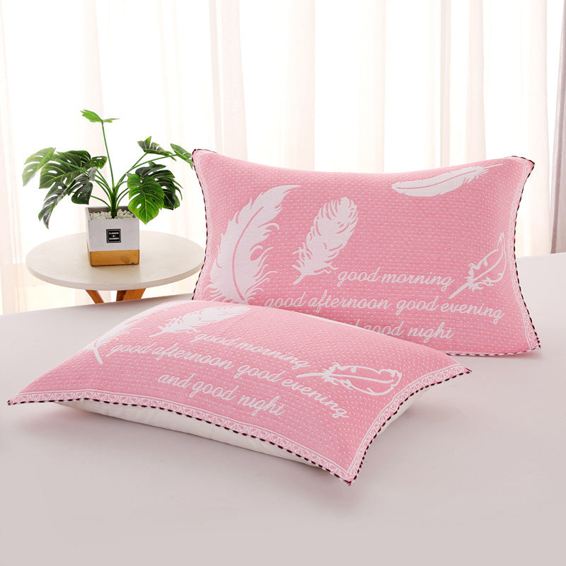 HKM-503635 Three-Layer Blended Gauze Pillow Cover in Various Colors and Prints