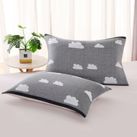 HKM-503635 Three-Layer Blended Gauze Pillow Cover in Various Colors and Prints