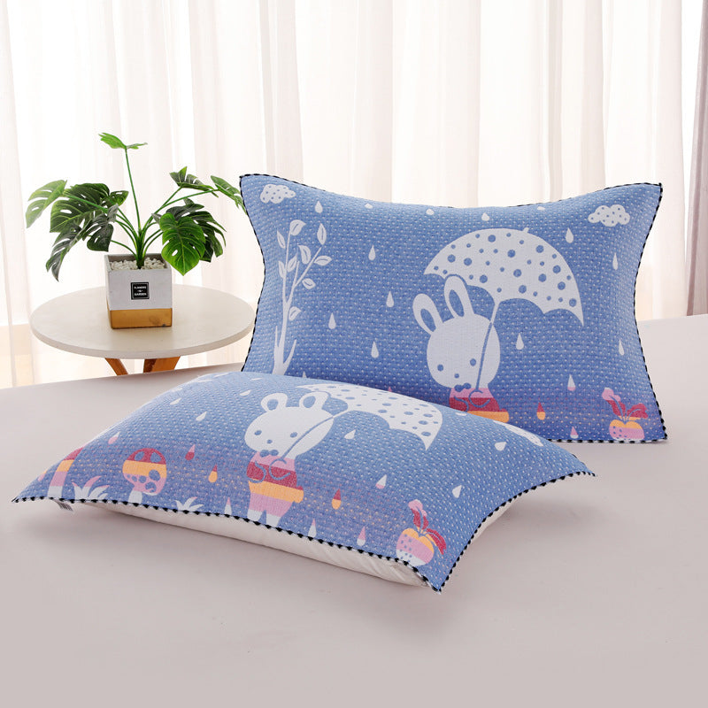 HKM-503635 Three-Layer Blended Gauze Pillow Cover in Various Colors and Prints