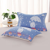 HKM-503635 Three-Layer Blended Gauze Pillow Cover in Various Colors and Prints