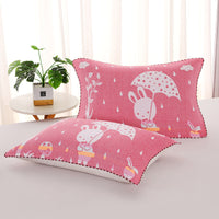 HKM-503635 Three-Layer Blended Gauze Pillow Cover in Various Colors and Prints