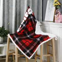 HKM-503827 Cozy Double-Layer Flannel Blanket for All Seasons - Multiple Christmas Styles Available
