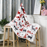 HKM-503827 Cozy Double-Layer Flannel Blanket for All Seasons - Multiple Christmas Styles Available