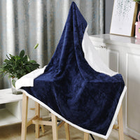 HKM-503827 Cozy Double-Layer Flannel Blanket for All Seasons - Multiple Christmas Styles Available